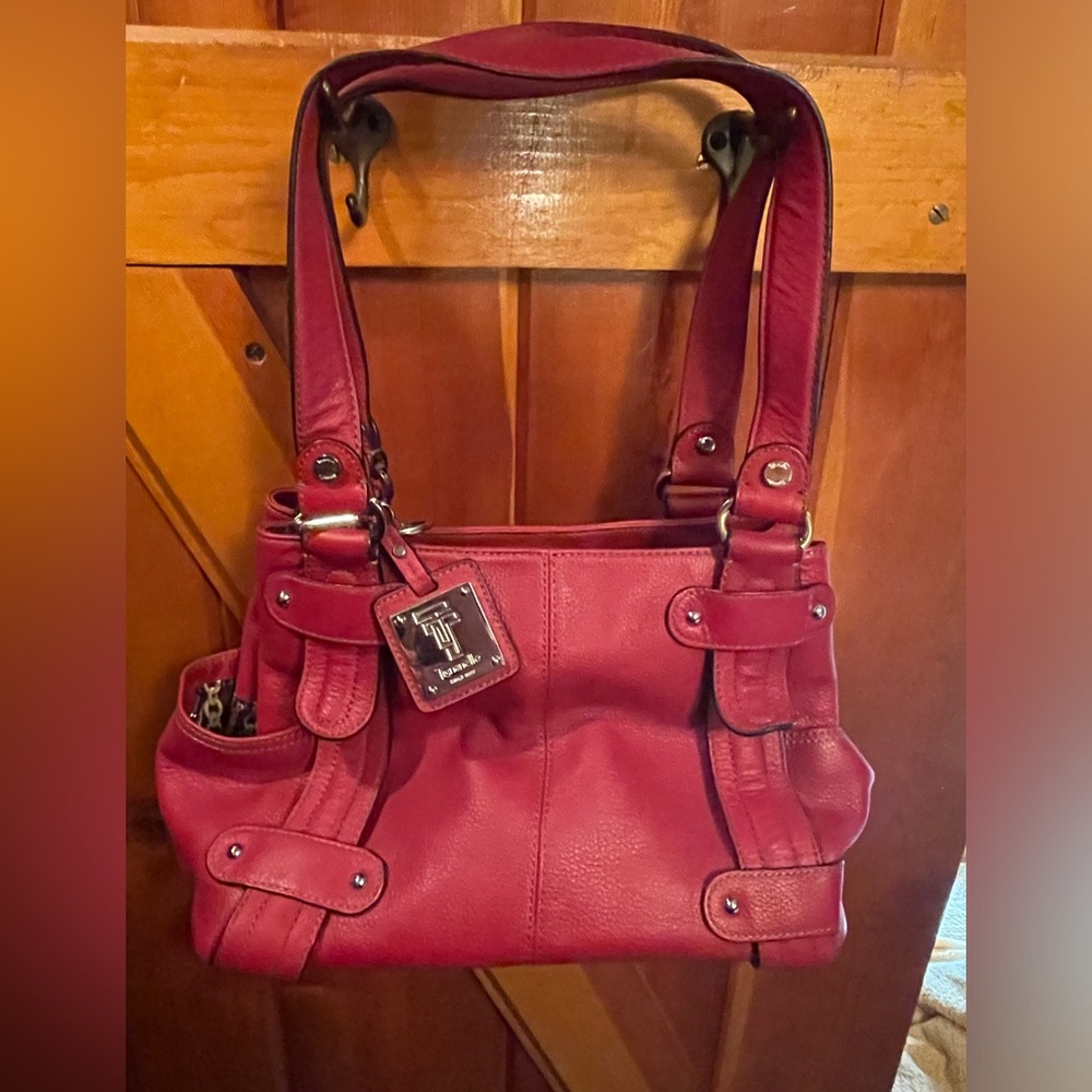 Red Leather Tignanello Bag/Purse. Excellent Condition. Clean.